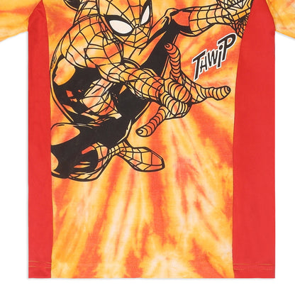 Marvel Spiderman Boys’ Short Sleeve T-Shirt for Toddler and Little Kids – Orange/Red