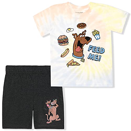 Nickelodeon 2 Pack Scooby Doo Tie Dyed Short Sleeve Tee Shirt and Shorts Set