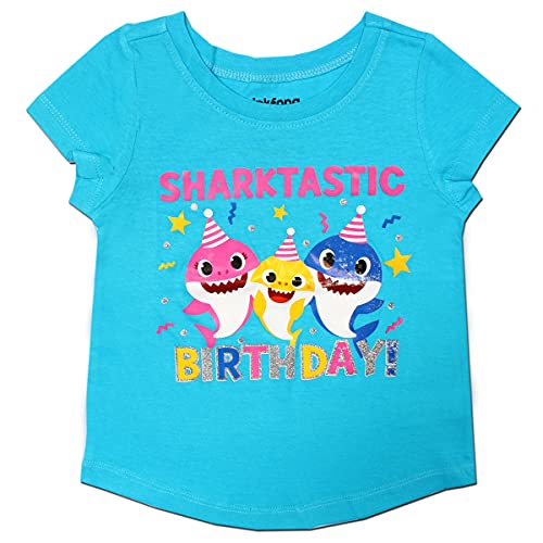 Nickelodeon Baby Shark Girls’ T-Shirt for Infant and Toddler - Blue