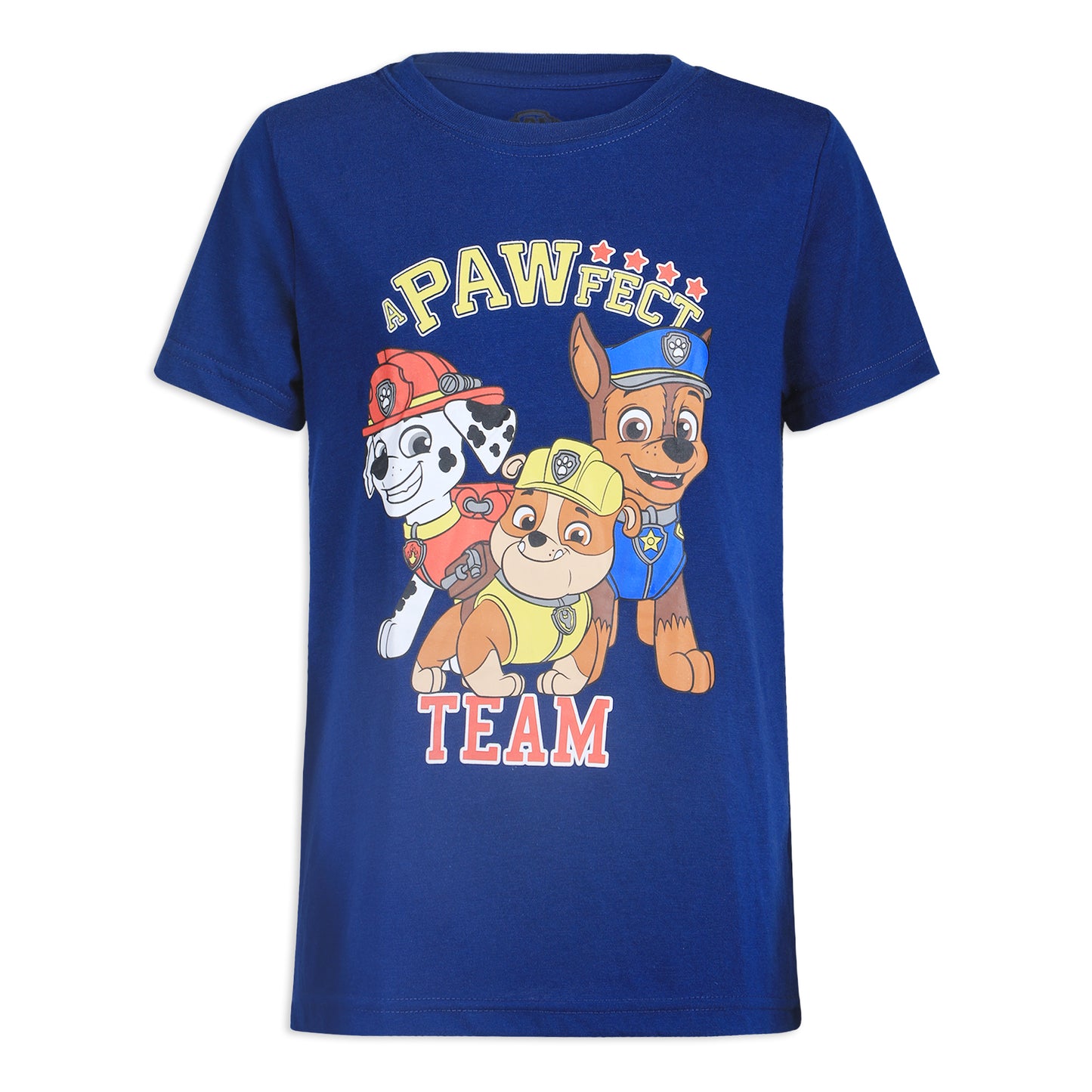 Nickelodeon Paw Patrol Chase, Marshall and Rubble Boys’ 3 Pack T-Shirts for Toddler and Little Kids – Blue/Yellow/Navy