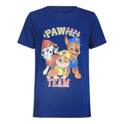 Nickelodeon Paw Patrol Chase, Marshall and Rubble Boys’ 3 Pack T-Shirts for Toddler and Little Kids – Blue/Yellow/Navy