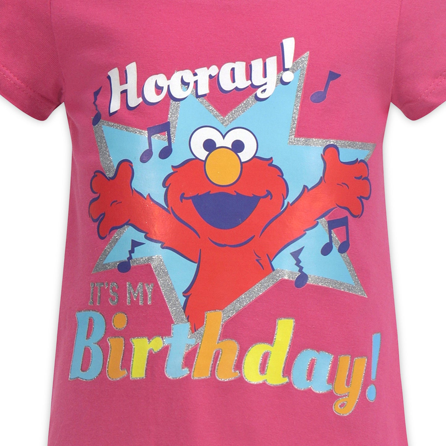 Sesame Street Elmo Girls’ Birthday T-Shirt for Infant and Toddler - Red