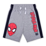 Marvel Spiderman Boys’ 2 Pack Shorts for Toddler and Little Kids – Red/Grey