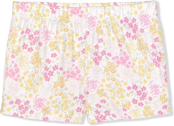 Young Hearts Girls? 2 Pack Shorts for Toddler, Little and Big Kids ? Yellow/Grey Green/White or Pink