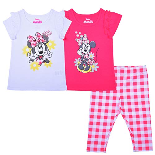 Disney Minnie Mouse Girls’ T-Shirt and Legging Set for Toddler and Little Kids