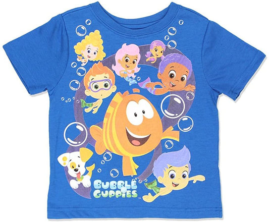 Nickelodeon Bubble Guppies Boys Short Sleeve Tee for Toddler - Blue