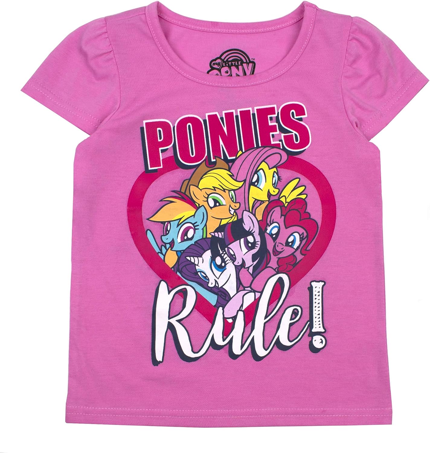 My Little Pony Hasbro Twilight Girls' Short Sleeve T-Shirt (Pack of 3)