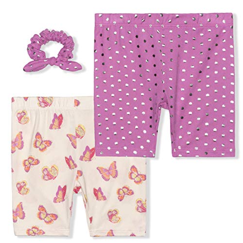 Young Hearts Girls’ 2 Pack Shorts and Scrunchie for Toddler, Little and Big Kids