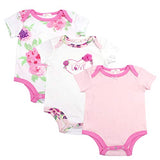 Tahari Baby Girls 3-Pack Creeper Bodysuits Pink