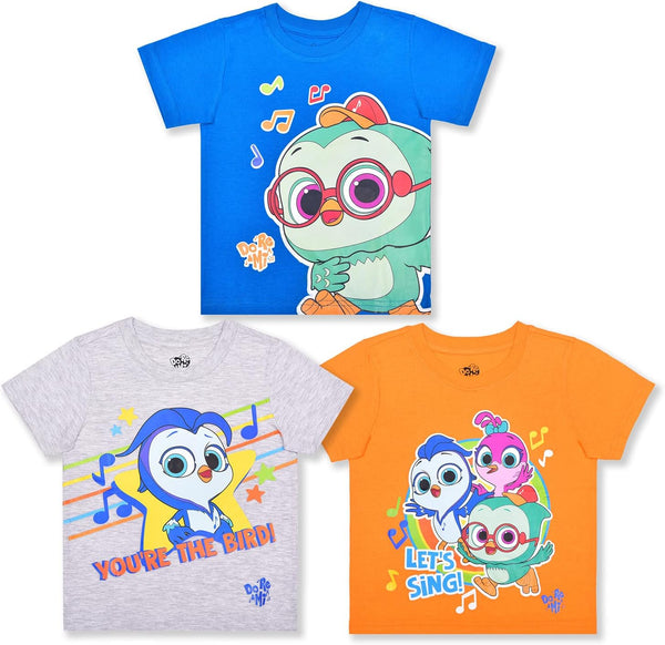 Do, Re & Mi Amazon Studios Boys? 3 Pack T-Shirt for Infant and Toddler ? Blue/Orange/Gray