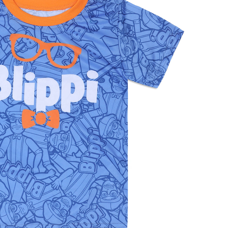 Blippi Boys Short Sleeve T-Shirt for Infant and Toddler - Blue/Orange