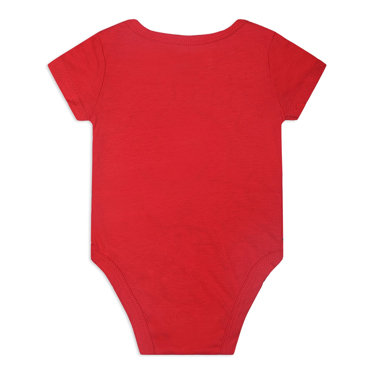 Peanuts Snoopy Boys’ 4 Pack Short Sleeve Bodysuit for Newborn and Infant – Red/White/Blue/Grey