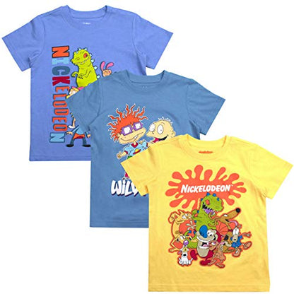 Nickelodeon Boys 3-Pack T-Shirts, 90s Nickelodeon