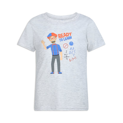 Blippi Boys’ 3 Pack T-Shirts for Infant and Toddler – Blue/Orange/Grey