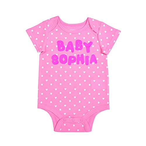 Young Hearts Girls’ Short Sleeve Bodysuit for Newborn and Infant – Pink