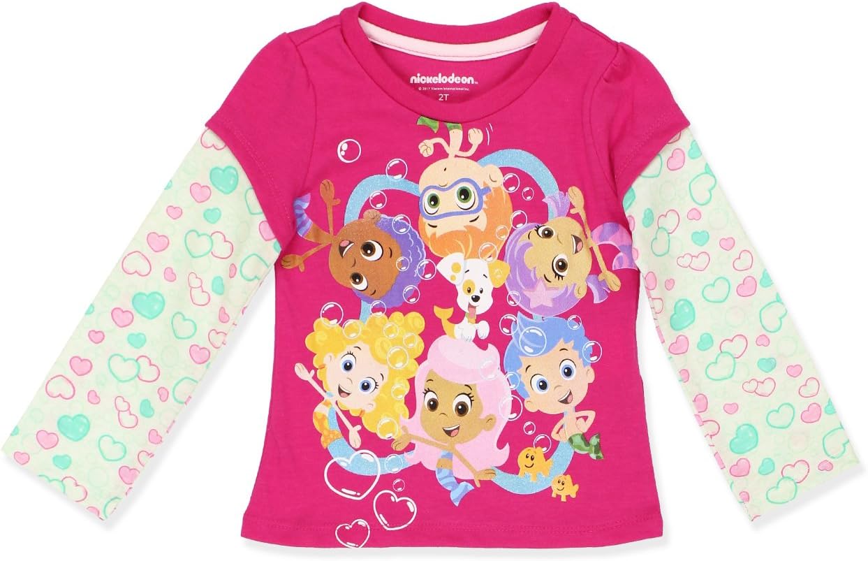 Nickelodeon Bubble Guppies Girls? Long Sleeve Shirt for Toddler - Pink