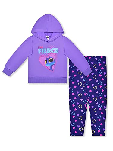 Back To The Outback 2 Pack Pullover Hoodie and Legging Pant Set for Girls, Purple