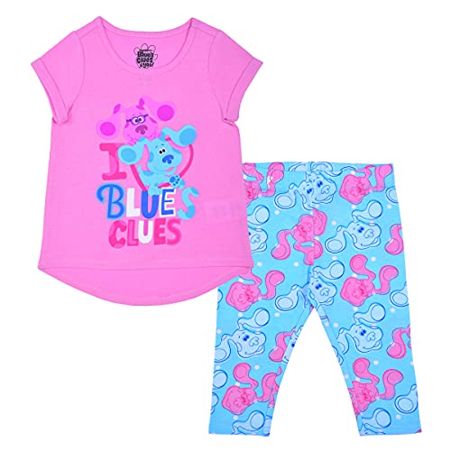 Nickelodeon Blue’s Clues Girls’ Blue and Magenta T-Shirt and Legging Set for Infant and Toddler – Pink/Blue