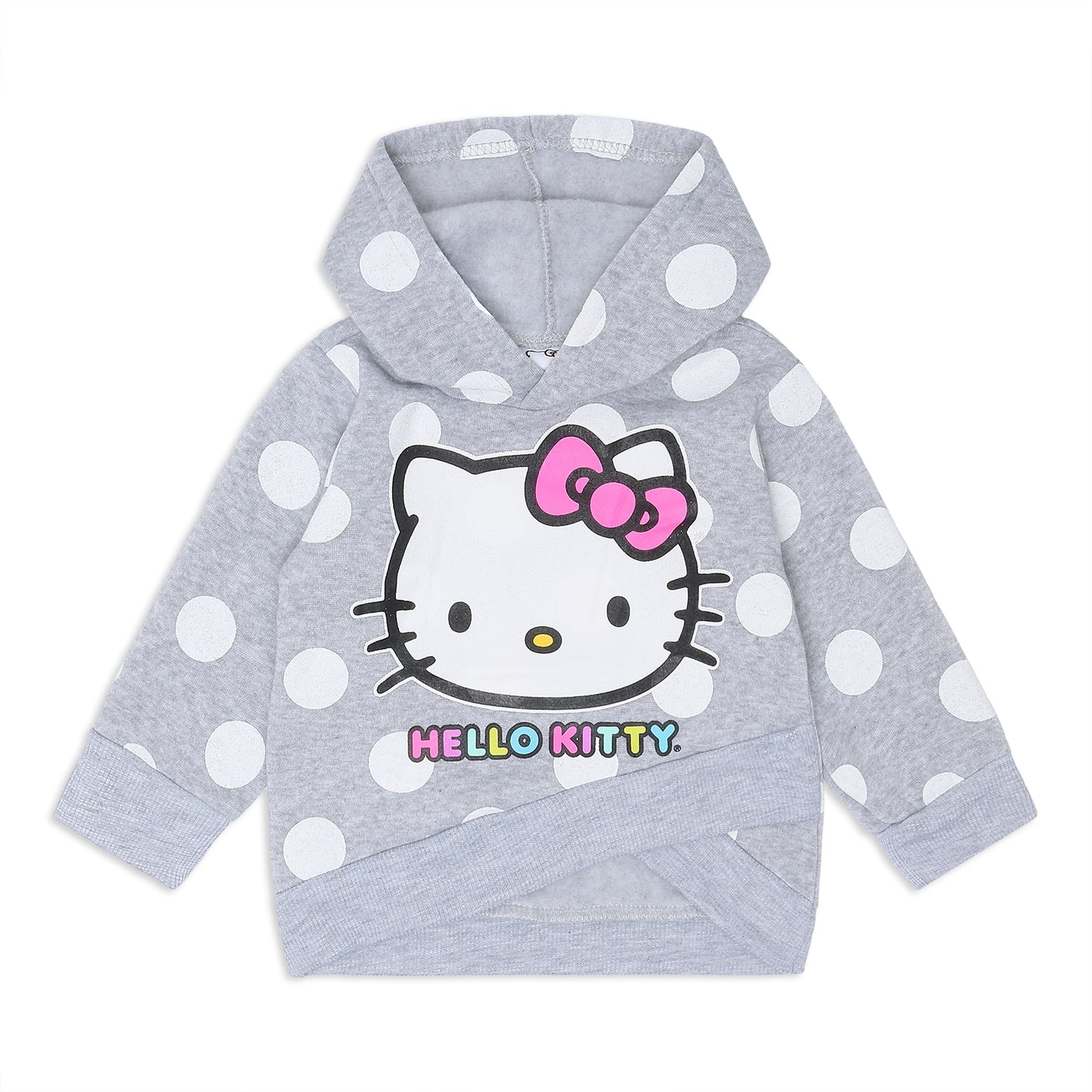 Hello Kitty Girls 2 Piece Hoodie and Legging Set for Infant, Toddler, Little and Big Girl - Grey/Pink