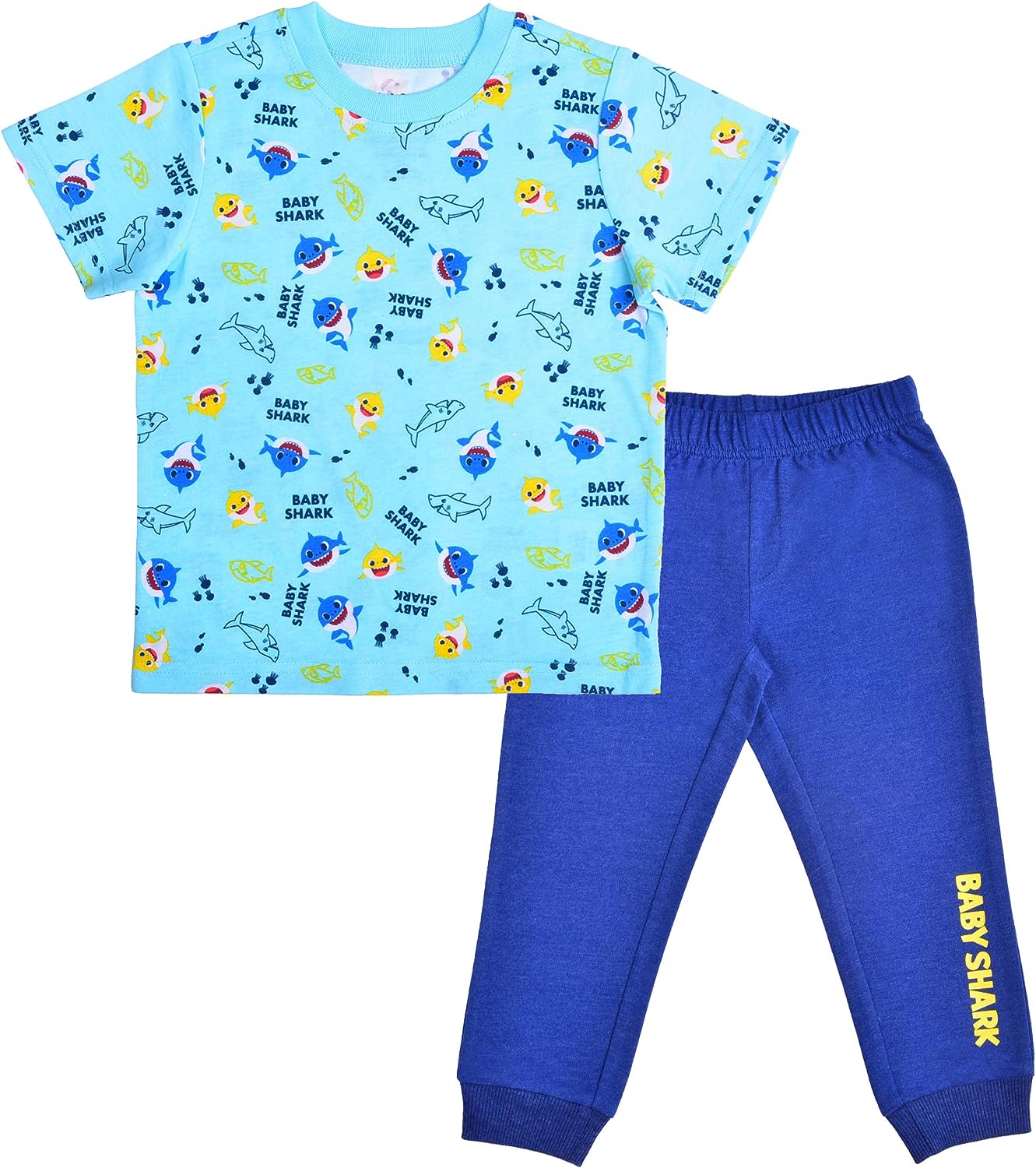 Nickelodeon Baby Shark Boys T-Shirt and Jogger Set for Toddler ? Blue/Grey