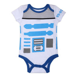 Star Wars Boys’ Roleplay Short Sleeve Bodysuit for Newborn and Infant – White or Brown or Black