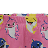 Nickelodeon Baby Shark Girls’ T-Shirt and Short Set for Infant, Toddler and Little Kids – Pink/Grey