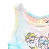 Nickelodeon Paw Patrol Skye, Chase, Marshall and Rubble Girls 2 Pack Sleeveless Romper Shorts for Toddlers