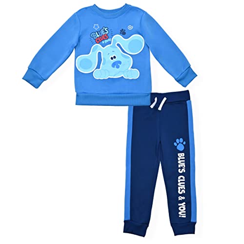 Nickelodeon Blue’s Clues & You Boys’ Sweatshirt and Jogger Set for Infant and Toddler – Blue/Navy