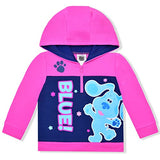 Nickelodeon Blue’s Clues Girls’ Half Zip Up Hoodie for Infant and Toddler – Pink