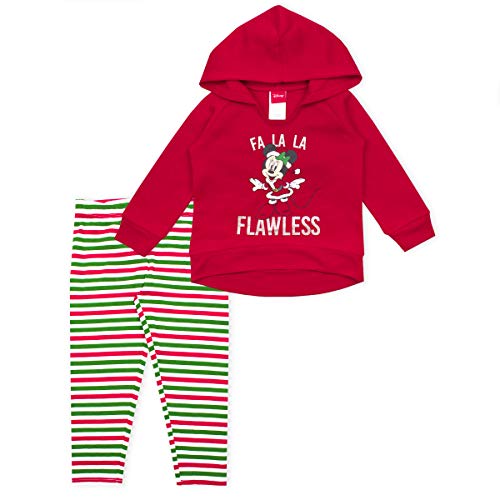 Disney 2-Piece Minnie Mouse Fleece Hoodie and Legging Sets for Girls , Red