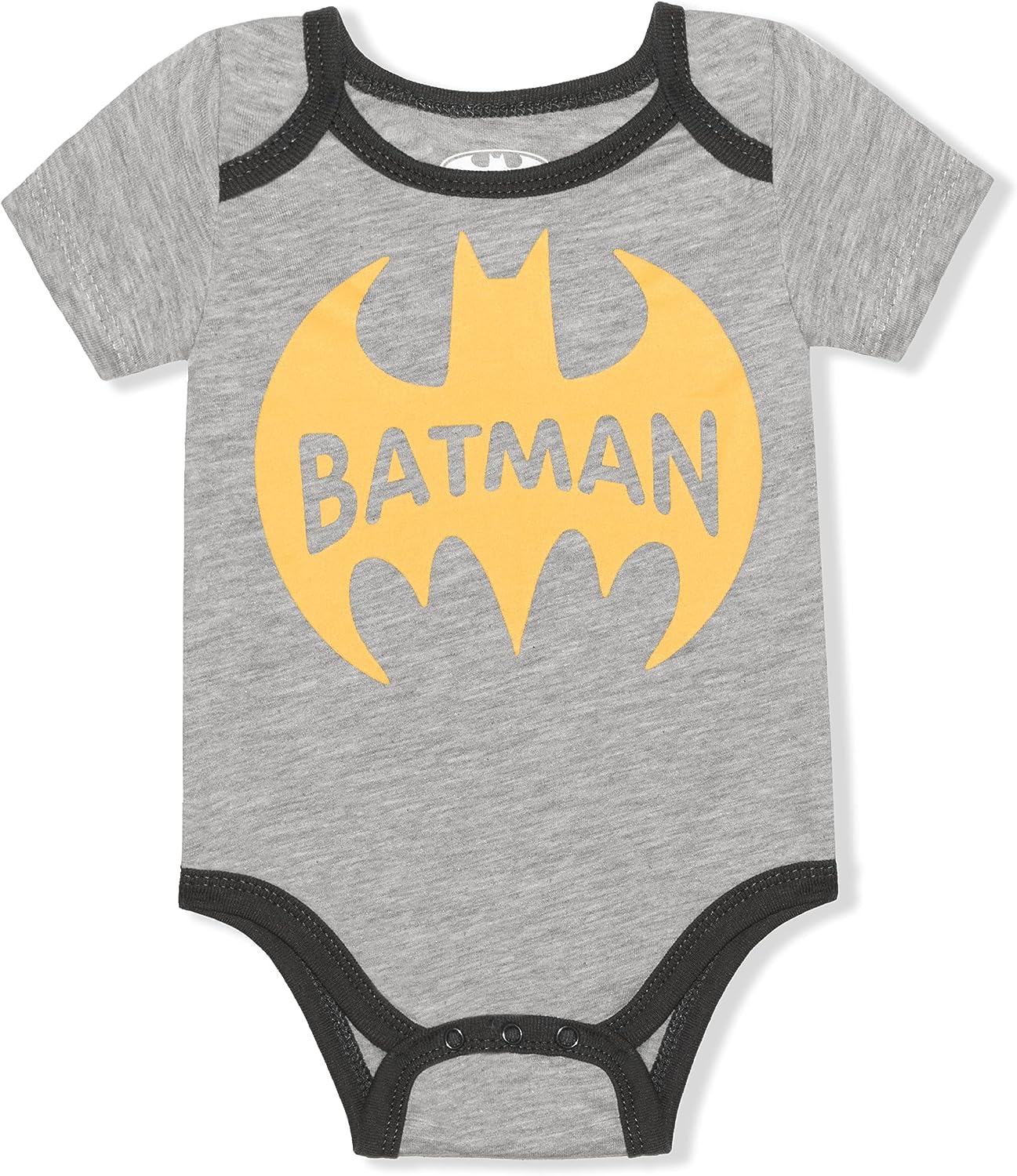 BATMAN Warner Bros DC Comics Boys? Bodysuit, Shorts, Cap and Socks Set for Newborn ? Grey