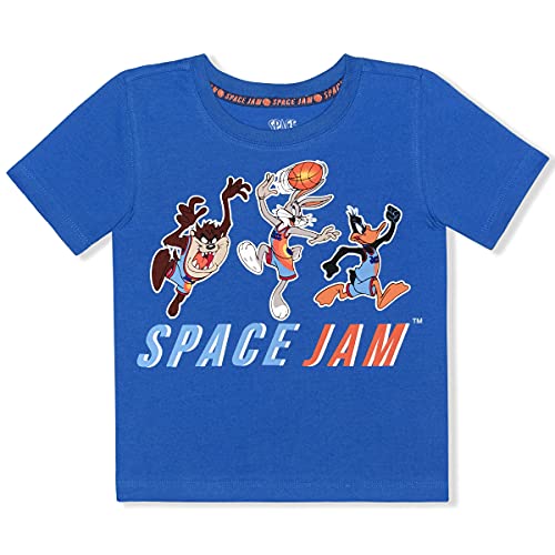 Warner Bros Looney Tunes Boys Bugs Bunny, Daffy Duck, and Taz T-Shirt for Toddler – Blue