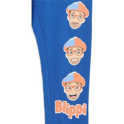 Blippi Boy's 2 Pack Jogger Sweatpant with Drawstring and Elastic Waistband for Toddlers and Big Kid - Blue/Navy