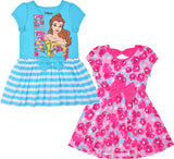 Disney Little Girls' 2 Pack Belle Dresses, Pink