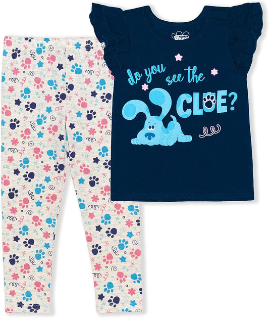 Nickelodeon Blue?s Clues Girls? T-Shirt and Leggings Set for Toddler ? Navy/White