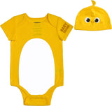 Baby Shark Nickelodeon Boys? Bodysuit and Cap Set for Newborn and Infant ? Yellow