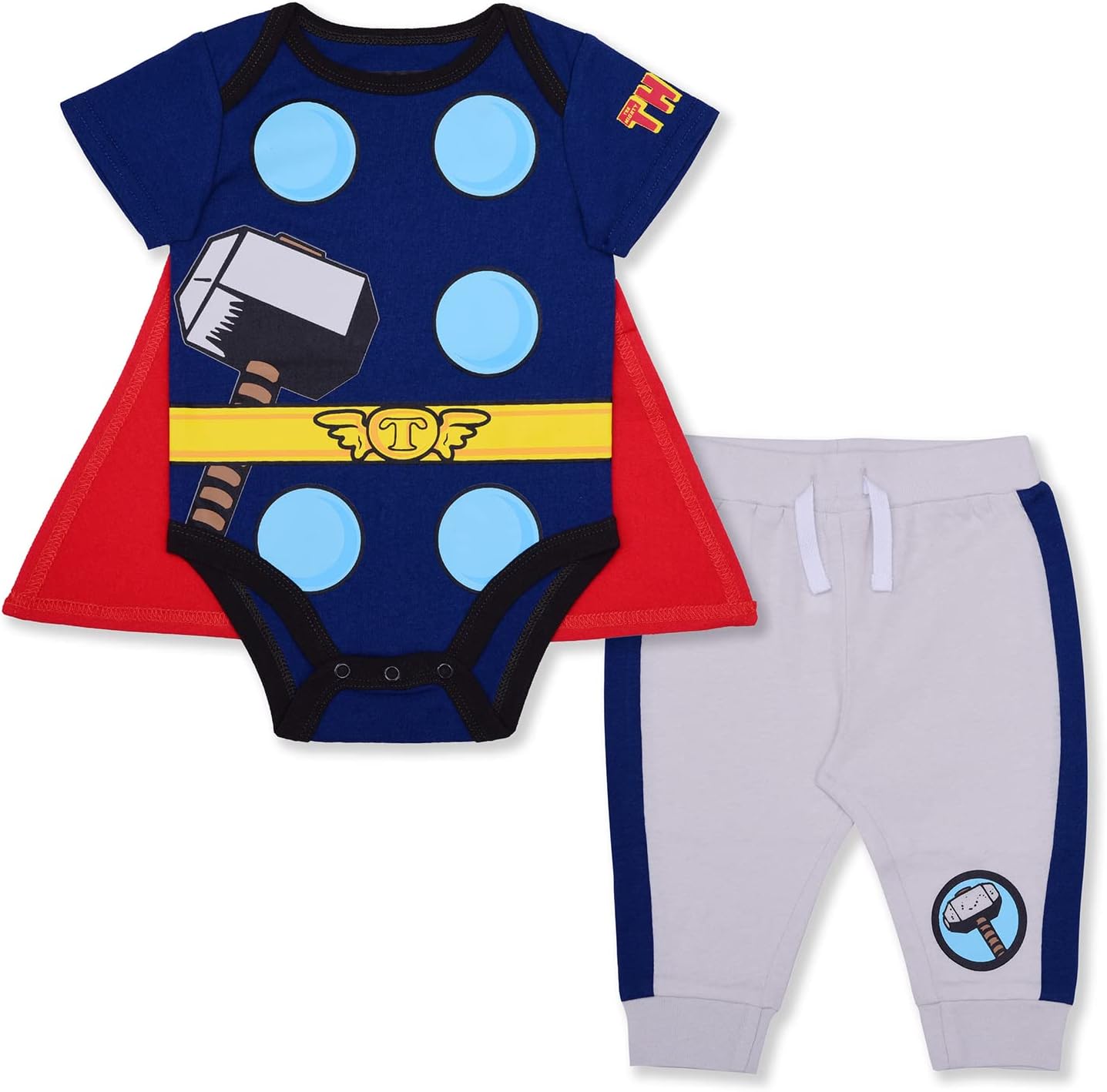 Marvel Avengers Boys? Bodysuit and Jogger Set for Newborn and Infant ?Blue/Navy/Red/Green/Black/Grey