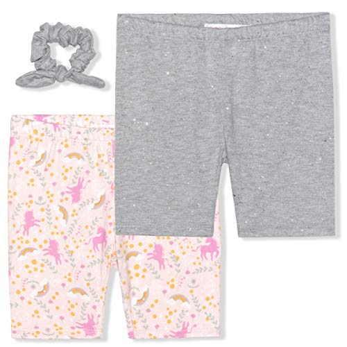 Young Hearts Girls’ 2 Pack Shorts and Scrunchie for Toddler, Little and Big Kids