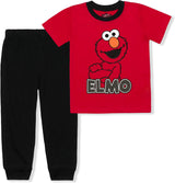 Sesame Street Elmo Jogger Set for Babies and Toddlers, Shirt and Pants Active Wear Set