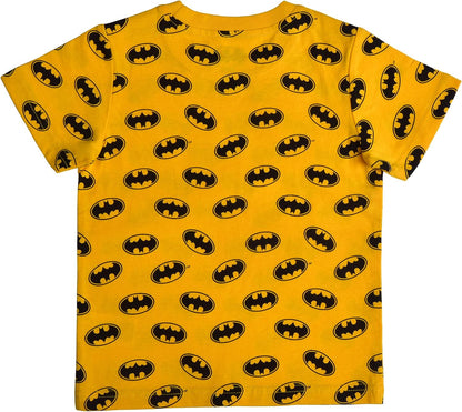 BATMAN Boys? T-Shirt and Jogger Pants Set for Toddler and Little Kids ? Yellow/Black/Grey