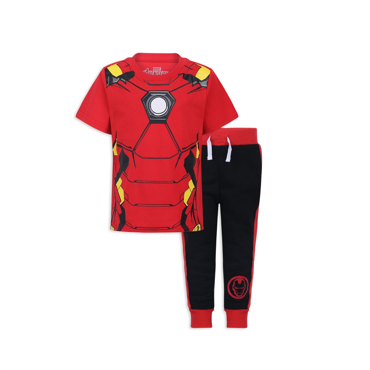 Marvel Avengers Boys’ Captain America, Thor, Hulk or Iron Man T-Shirt and Jogger Set for Toddler and Little Kids