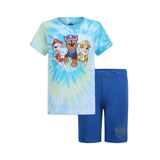 Nickelodeon Paw Patrol Boys 2 Piece Tie Dye T-Shirt and Shorts Set for Toddler and Little Kids – Blue