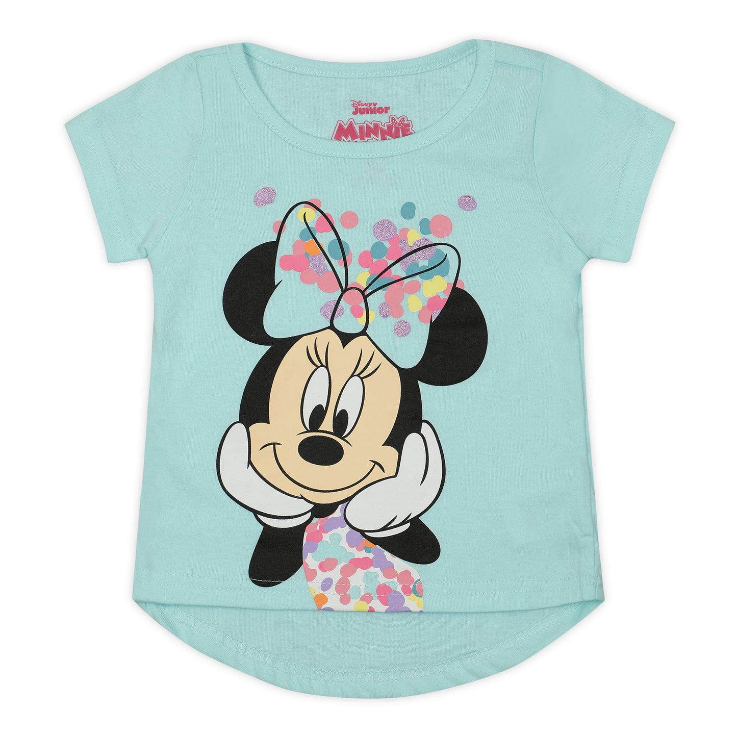 Disney Minnie Mouse Girls’ T-Shirt and Legging Set for Infant, Toddler and Little Kids – Blue/Multicolor