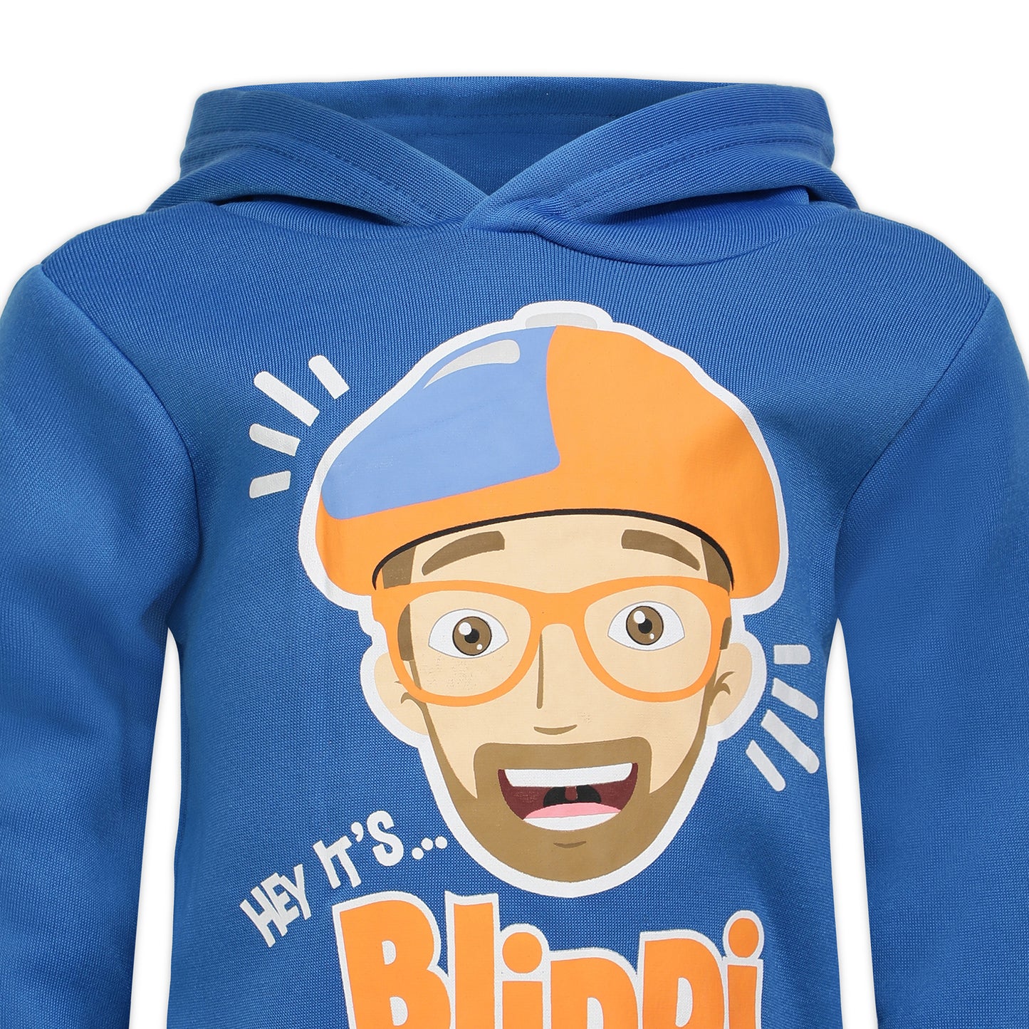 Blippi Boys’ Hoodie and Jogger Pants Set for Toddlers and Little Kids – Blue/Grey