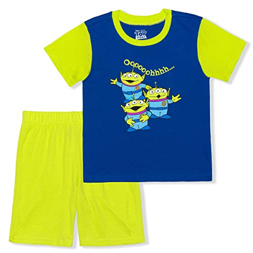 Disney Toy Story Boys Aliens 2 Piece T-Shirt and Shorts Set for Toddlers and Little Kids