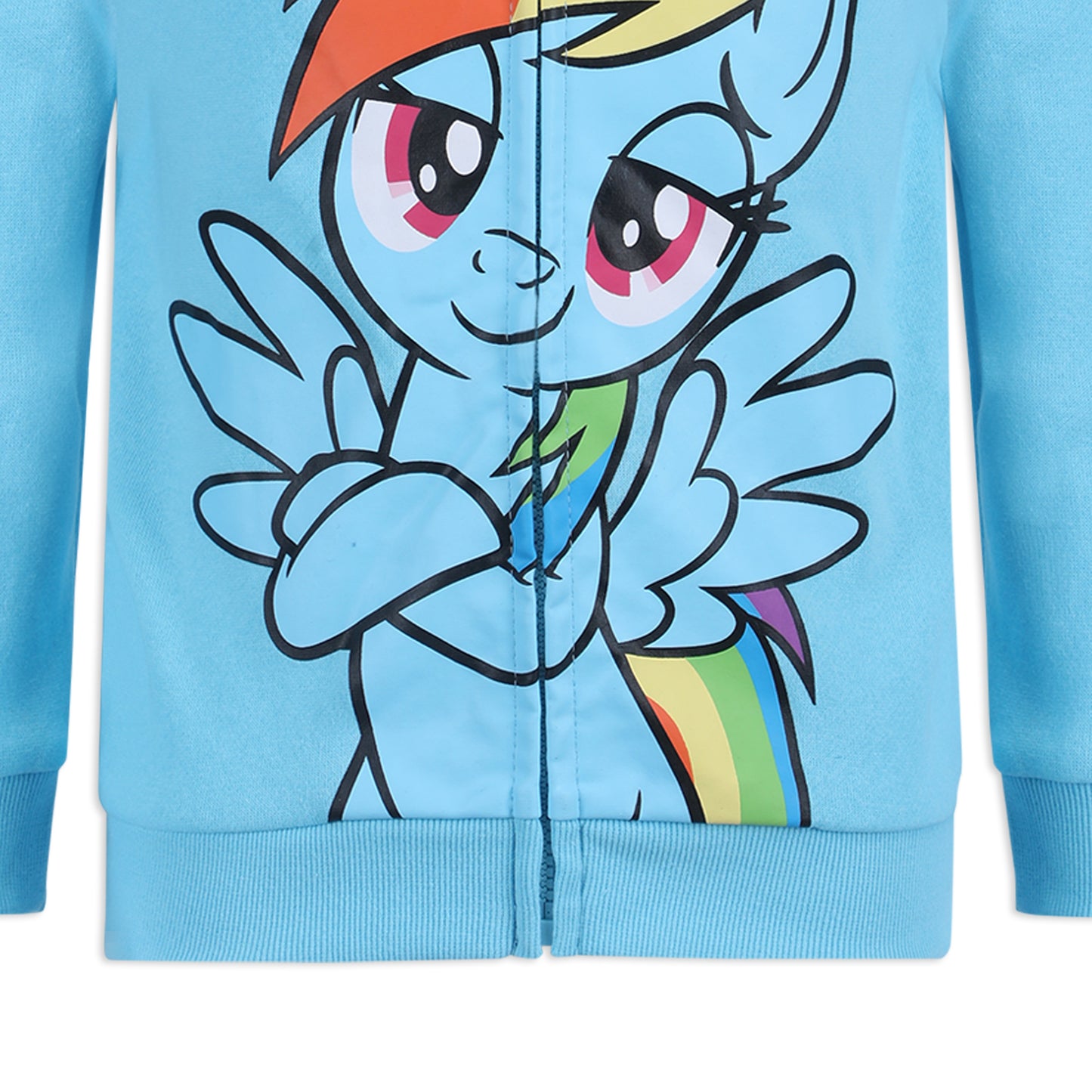 Hasbro My Little Pony Girls Rainbow Dash, Twilight Sparkle and Pinkie Pie Zip Up Hoodie for Toddler and Little Kids