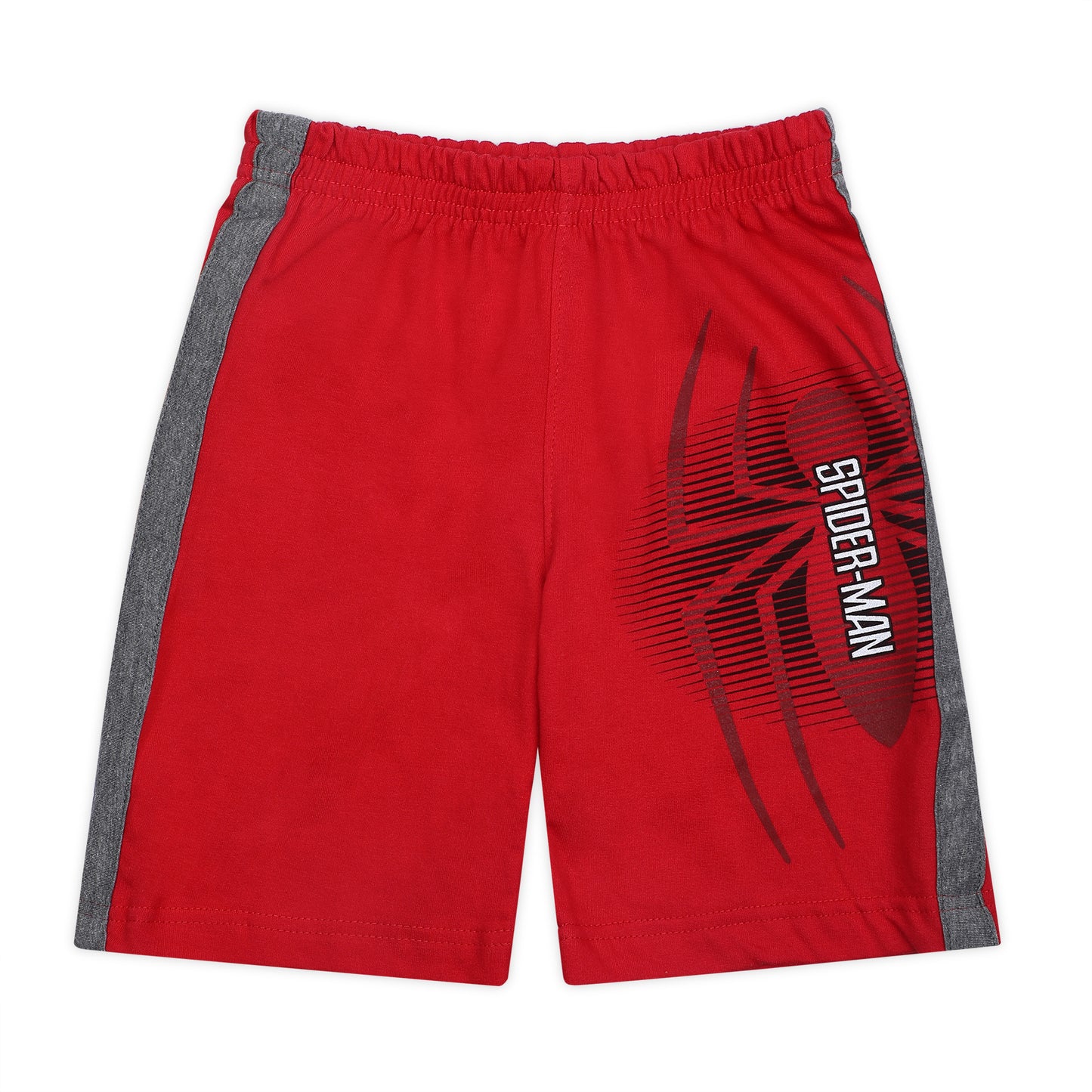 Marvel Spiderman Boys’ 2 Pack Shorts for Toddler and Little Kids – Red/Grey