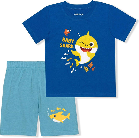 Nickelodeon Baby Shark Boys? Short Sleeve T-Shirt and Shorts Set for Toddler ? Blue