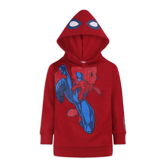 Marvel Spiderman Boys’ Hoodie for Toddler and Little Kids– Red