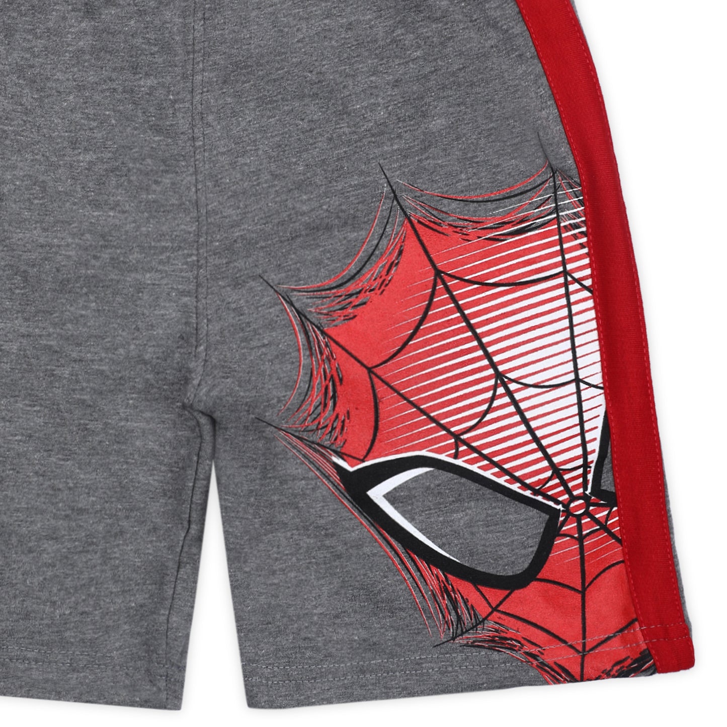 Marvel Spiderman Boys’ 2 Pack Shorts for Toddler and Little Kids – Red/Grey